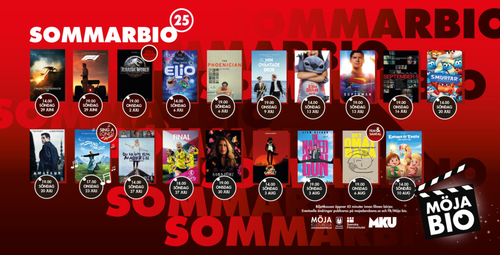 Sommarens filmer 2025 på Möja Bio