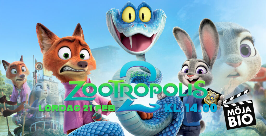 Zootropolis 2 på Möja Bio 21 februari