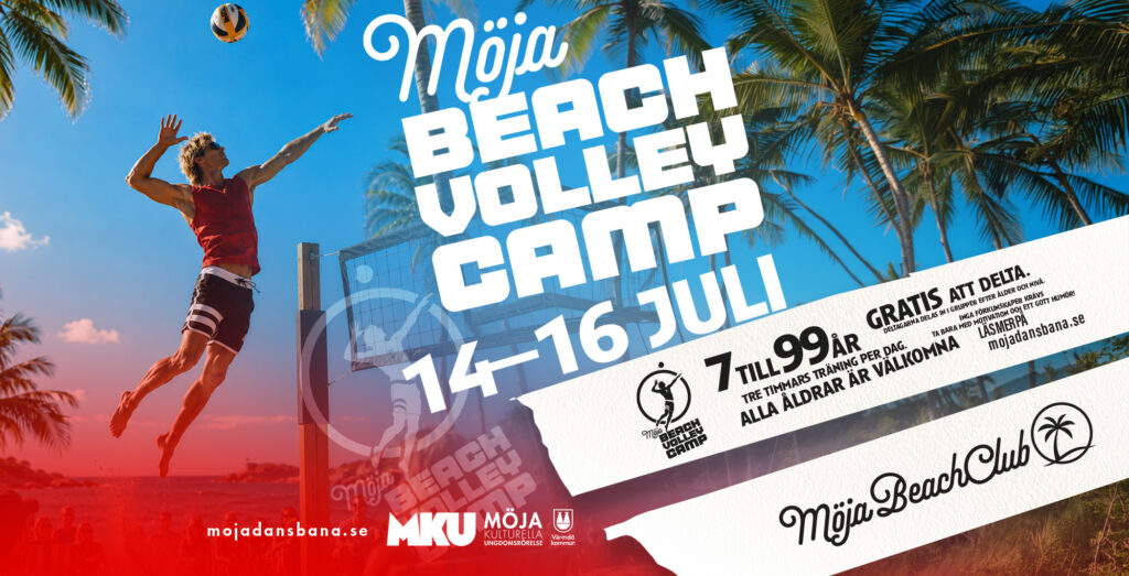 Beach Volley Camp 2026 på Möja Beach Club 14-16 juli