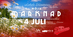 Möja Marknad 4 juli kl 11-14